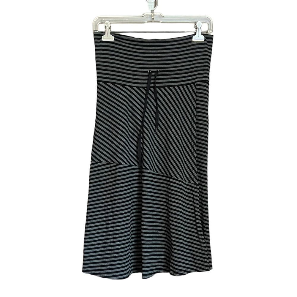 Athleta striped tie waist midi skirt. Size small